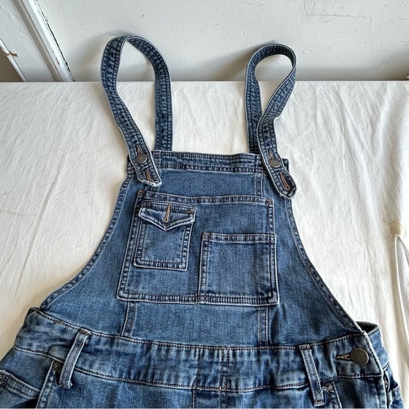 Free People Through the Woods Blue Jean Overalls - Picture 7 of 15